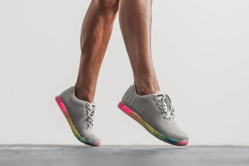 Women's Nobull Arctic Neon Glitch Trainers Grey | SG D2785F